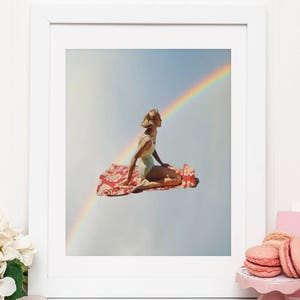 Regenboogprint - Regenboogpop-art poster - Retro kunst aan de muur