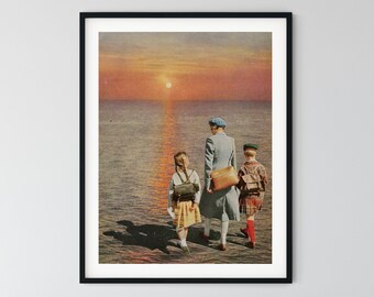Sun Print, Mid Century Art, Retro Minimal Art ,Minimalist Print ,Scandinavian Poster, Home Gift