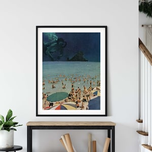 Large wall art,  extra large art, 30 x 40, 20 x 30, 45 x 30 prints, retro print,diving, beach art, water decor, diving