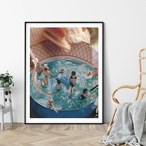 Large food art print, Large kitchen poster, Extra large art, Swimming pool poster, Huge art image 1