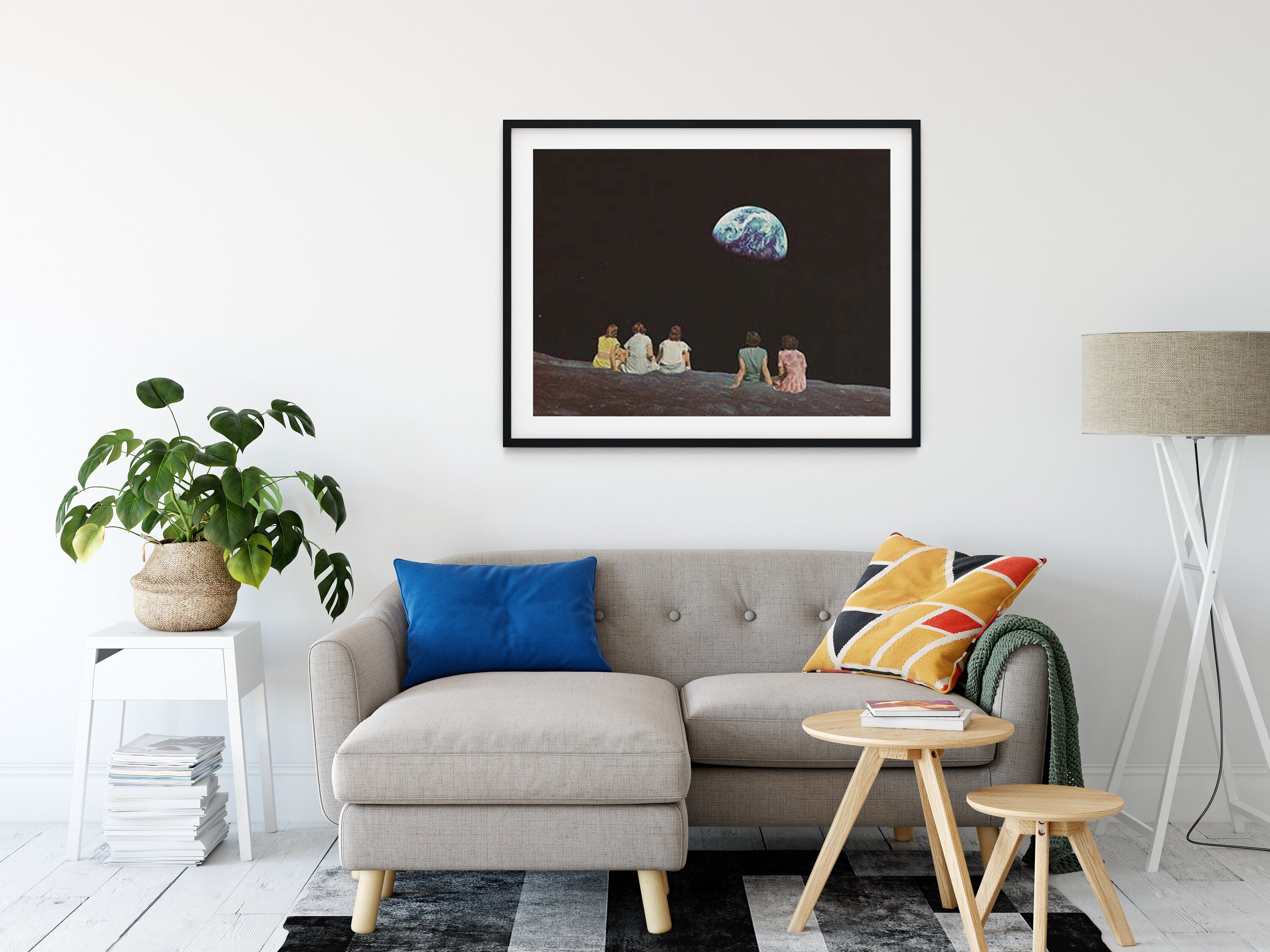 Extra Large Living Room Art Print Large Space Print Earth Etsy