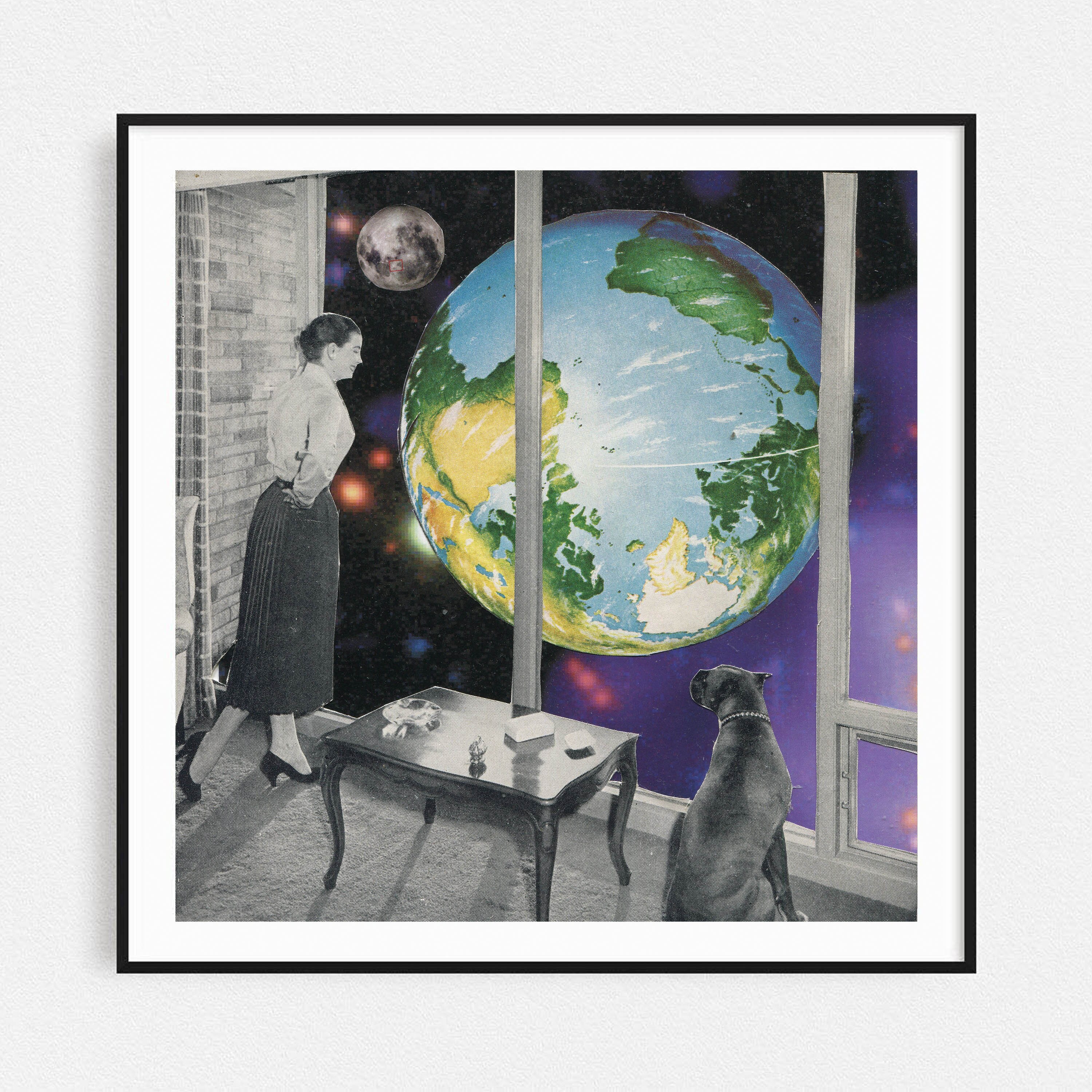 額装付きコラージュアート作品 d0b12e53666110dffe33f01984fb66