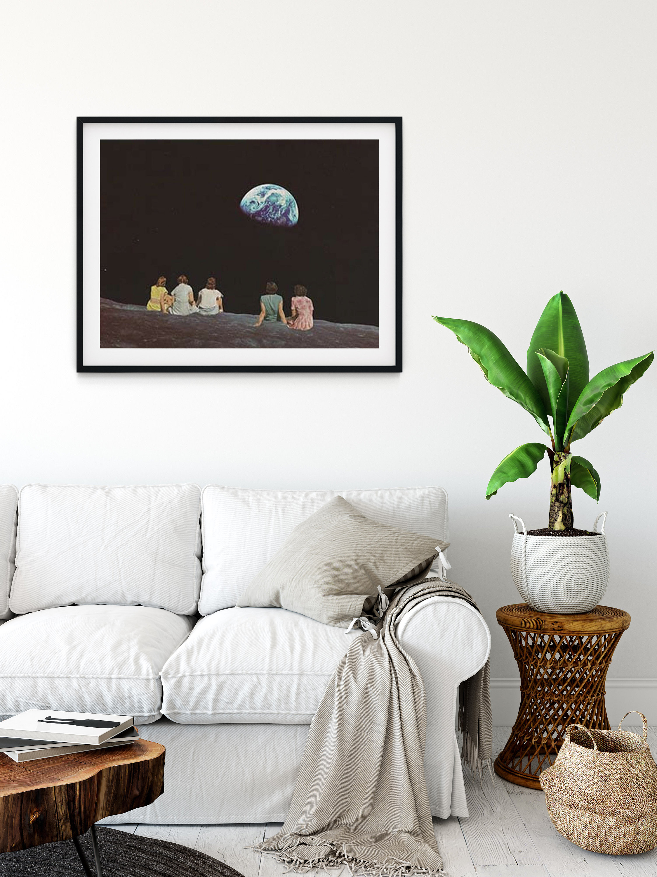 Extra Large Living Room Art Print Large Space Print Earth Etsy