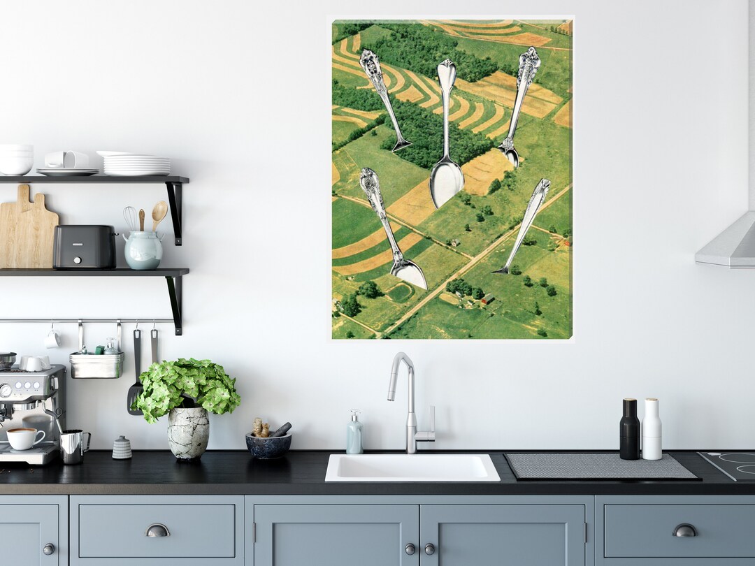 kitchen canvas art print, canvas wall art, large artwork for kitchen