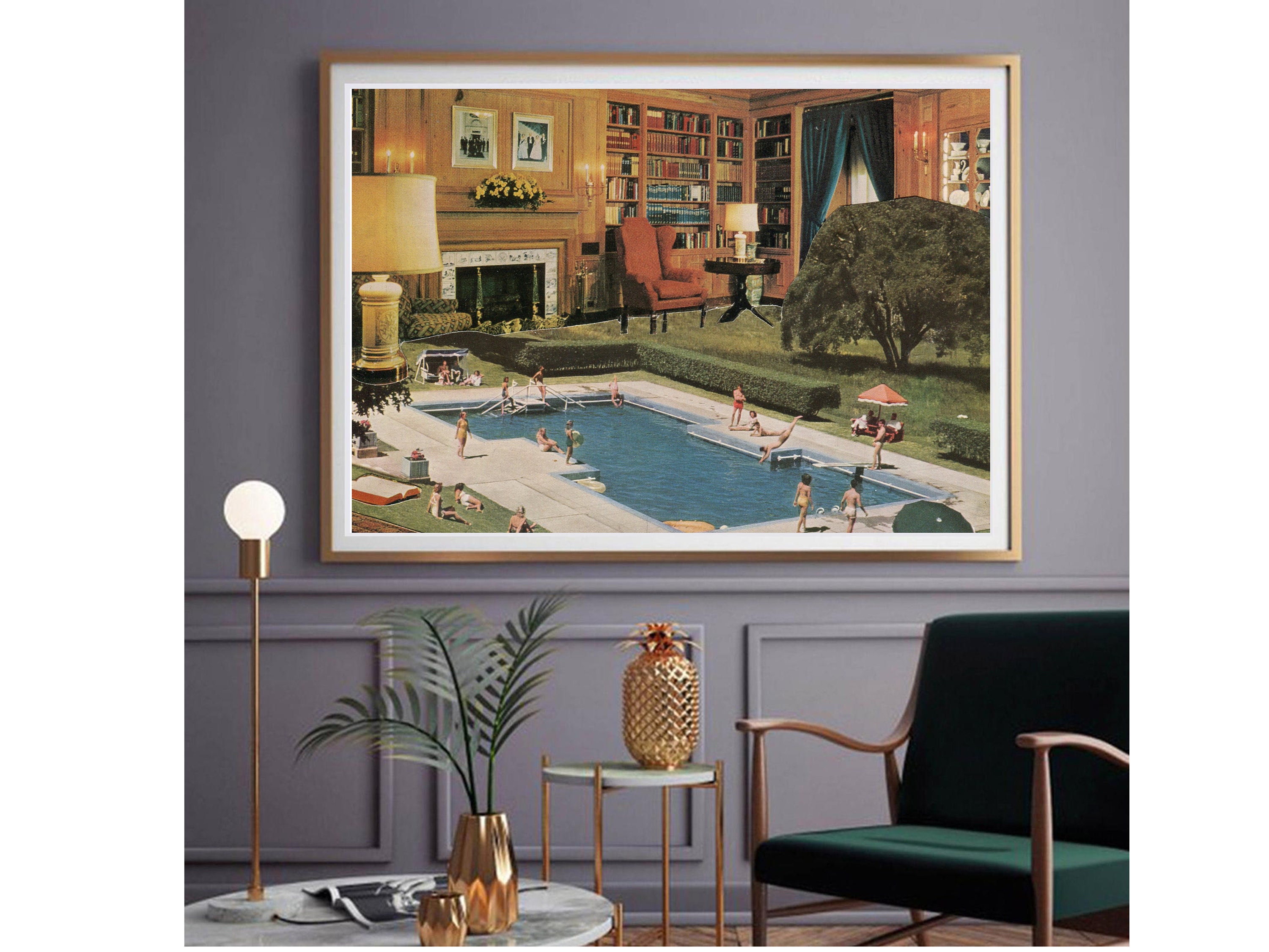 Modern Art Print, Swimming Pool Prints, Summer Decor