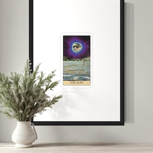 De zon-tarotkaartafdruk - Kunst in beperkte oplage - poster van 50 x 70 cm