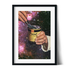 Painting poster, Universe, space, art print, A3, 16X20, Large prints