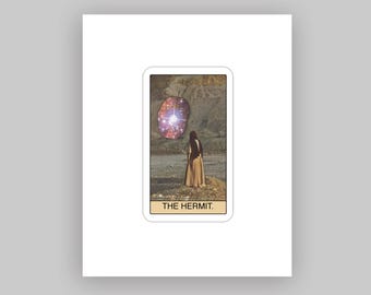 The Hermit Tarot card art print, Tarot art