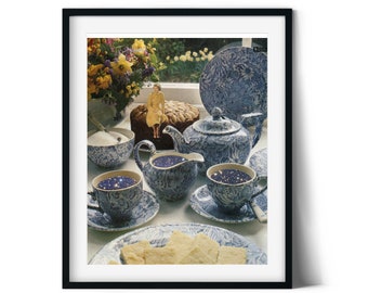 16 x 20, tazas de té, impresión de té, letrero de té, arte de pared de té, impresión de arte de té, arte de pared de cocina, impresión de cocina, impresión de arte de cocina, póster de cocina