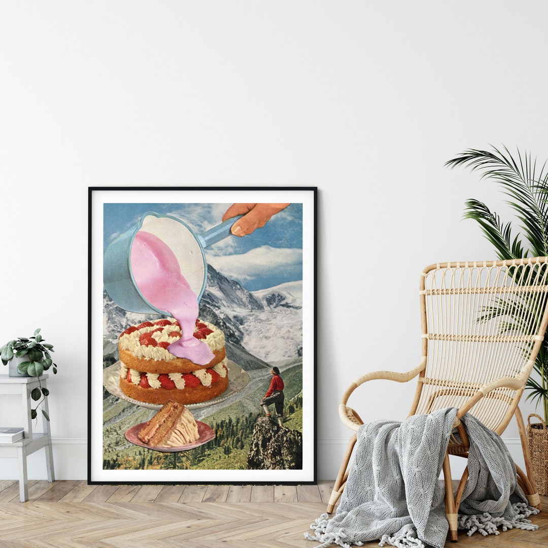 Kitchen Wall Art Print , Cake Poster, Large Art, Extra Large Dinning ...