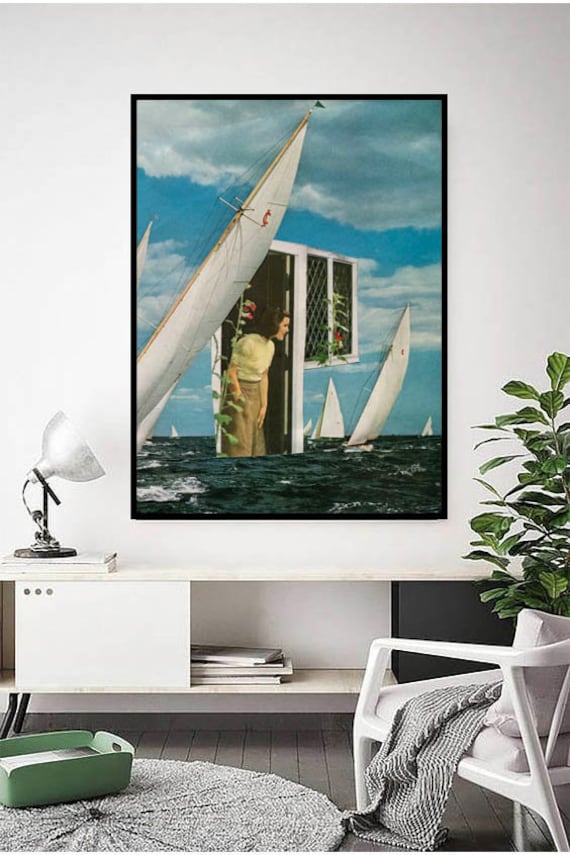 Large sea art print - Fantasy surrealistic art - Modern print - Extra large sizes