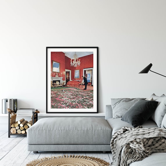 Red Extra Large Print Modern Posters Living Room Couple Art Etsy