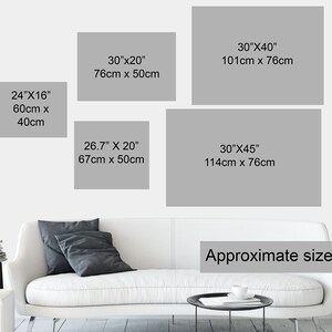 Extra large living room art print - Large space print - Earth and Moon art image 5