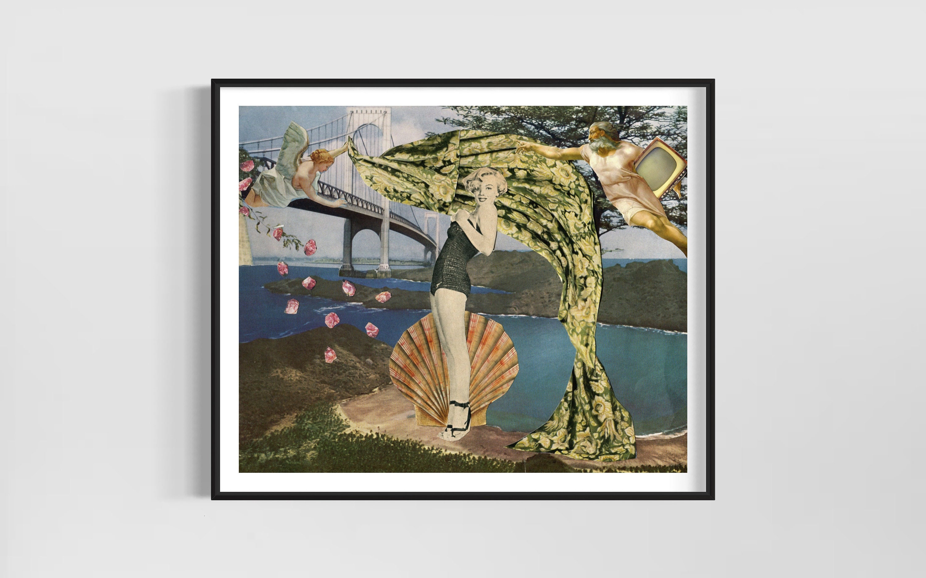 Modern Art Print, Recreation of Birth of Venus, Marilyn Monroe