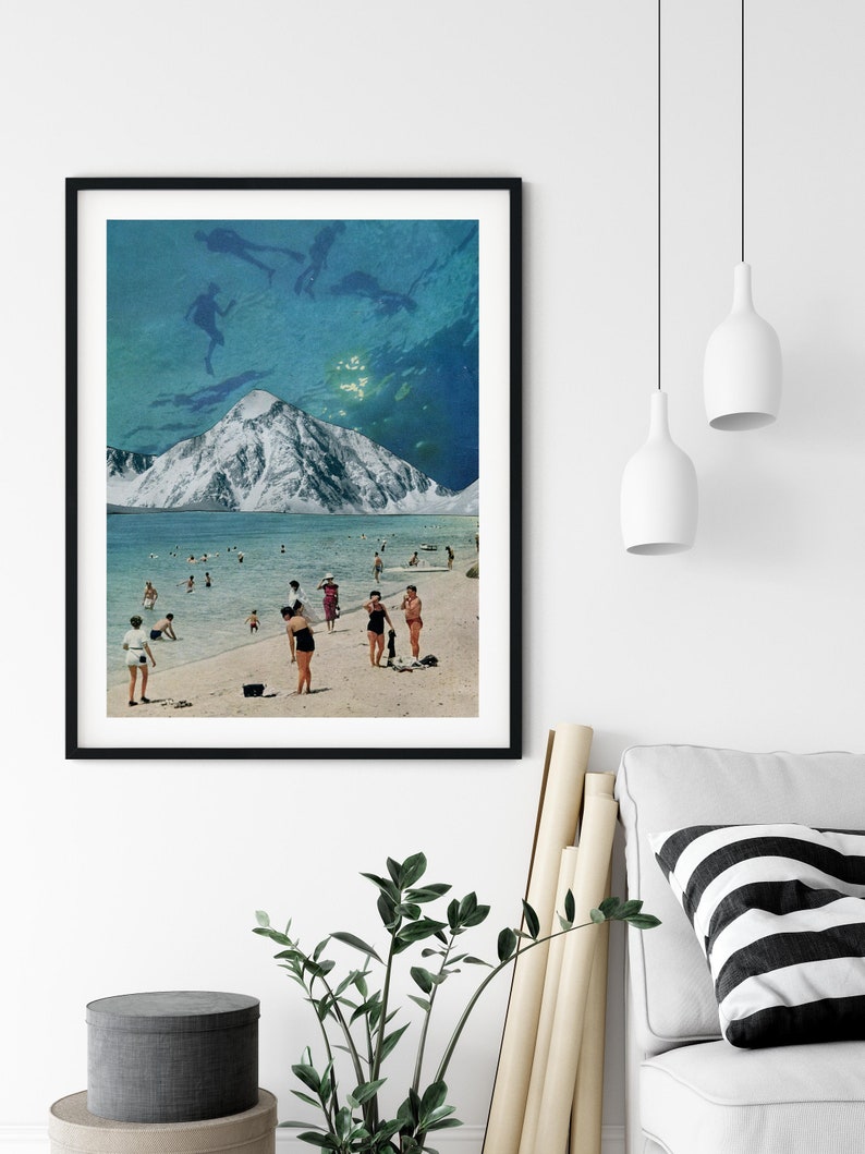 Beach Print Beach decor Bathroom art Large wall art Extra Etsy Polska
