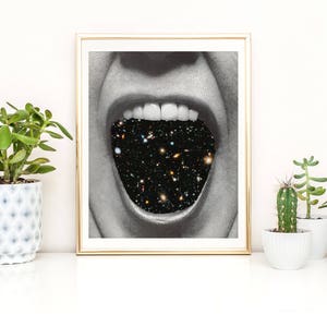 Pop art print - Space poster - Universe art - Quirky art - 8x10 prints