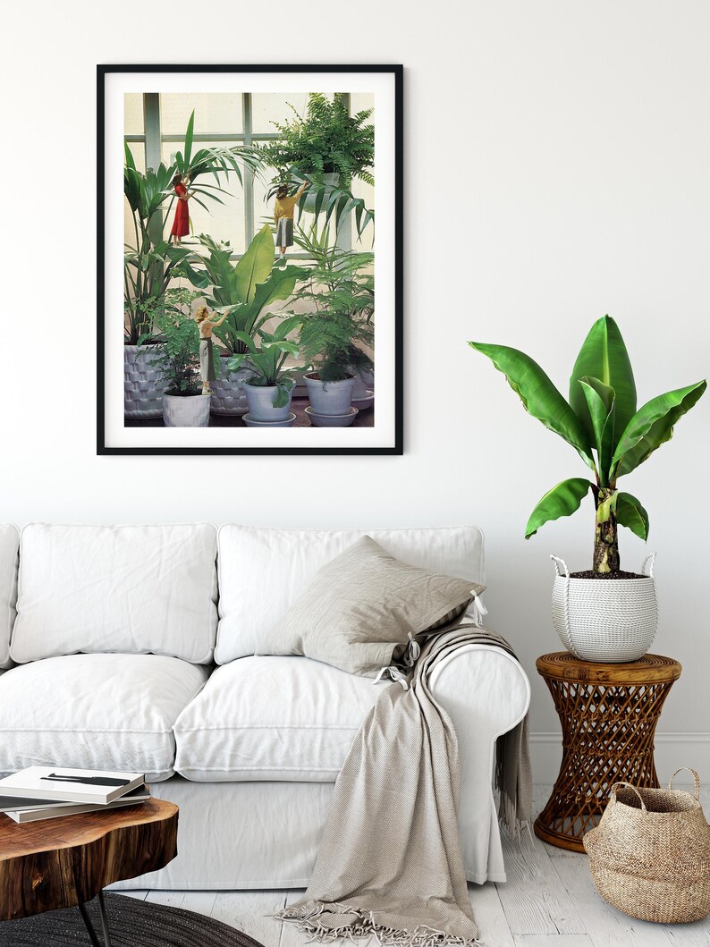 Plants prints, Botanical art, Indoor plants, Large wall art, Extra large wall art, Large print, Wall art prints, Large prints image 2