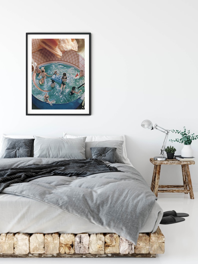 Large food art print, Large kitchen poster, Extra large art, Swimming pool poster, Huge art image 3