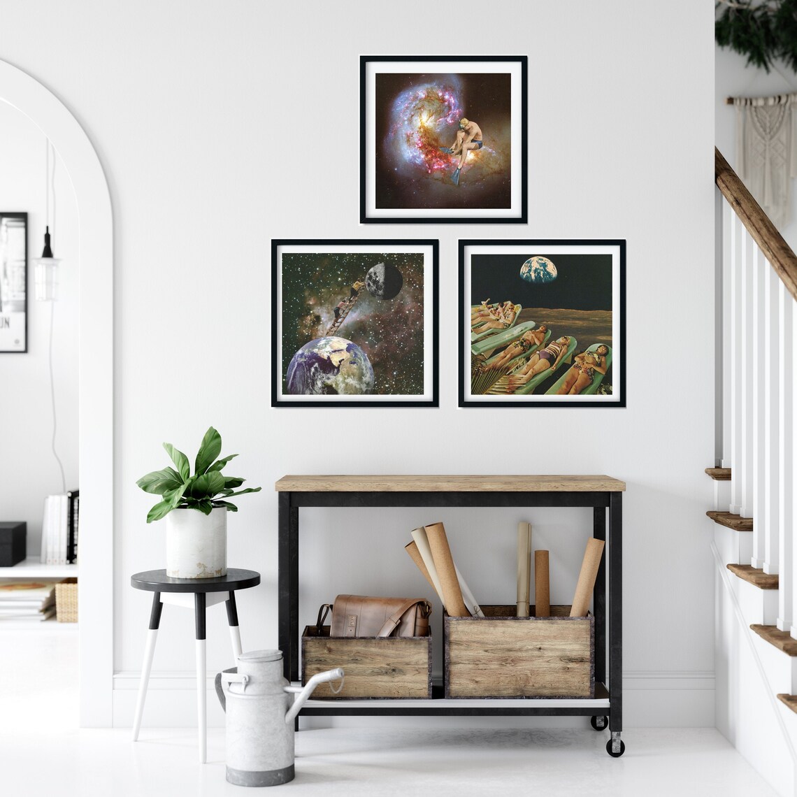 3 piece wall art Set of 3 square prints Etsy
