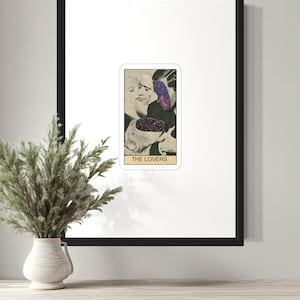 Tarotkaartafdruk The lovers - Kunst in beperkte oplage - poster van 50 x 70 cm