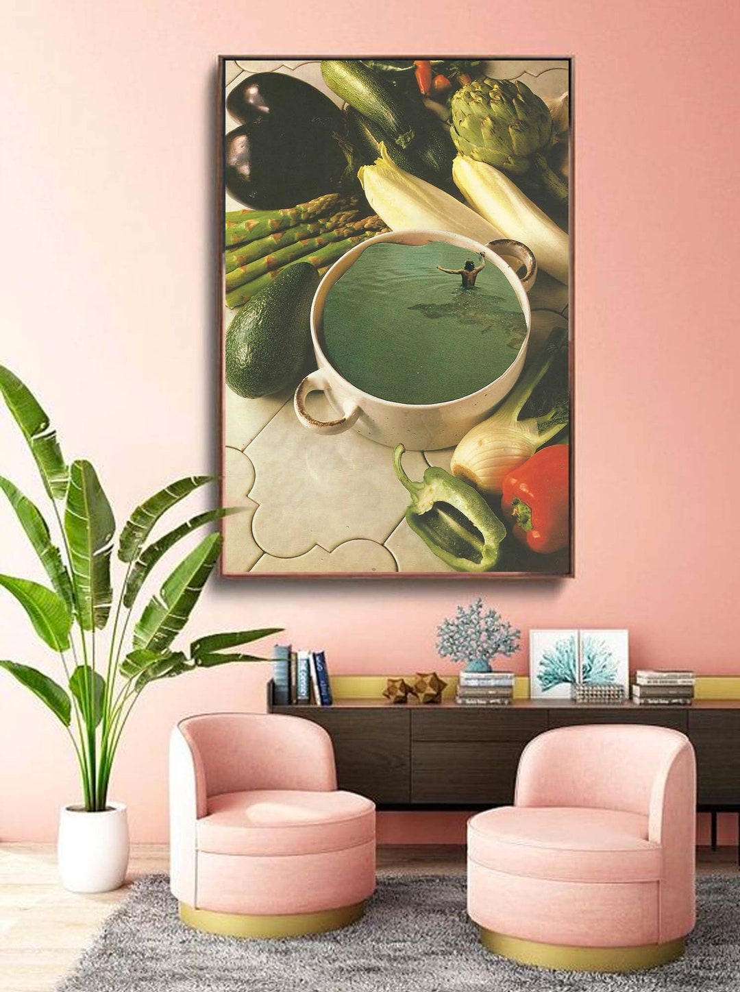 Large Kitchen Art Print Extra Large Dining Room Artwork Etsy