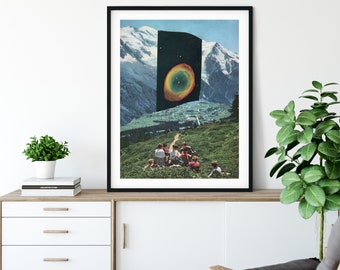 Extra large mountain print, Universe space art, Huge print, Hallway, Living room, Bedroom, Dining room