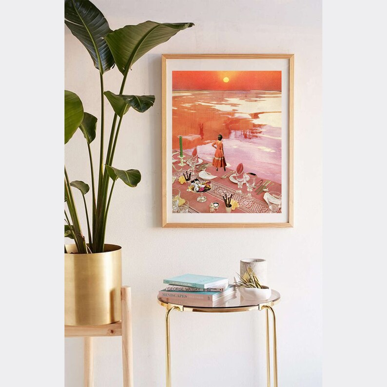 Sunset Print Sunset Wall Art Orange Wall Art Orange Decor Etsy UK