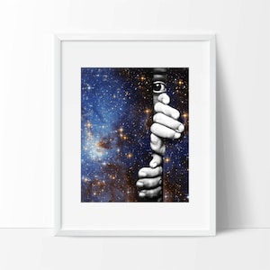 Galaxy art print - poster ruimte en sterren - Truth is out there - Explore life print surrealistisch