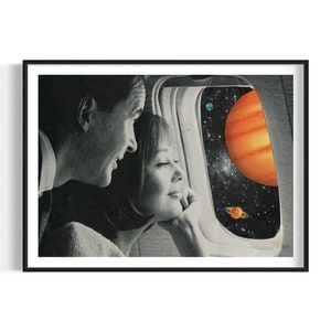 Paar Druck, Valentinstag Kunst, Reise Paar Druck, 13x18 Kunstdruck - Collage Kunst