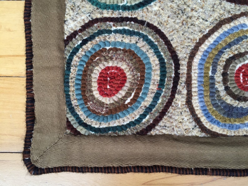 Antique Circles hooked rug Etsy