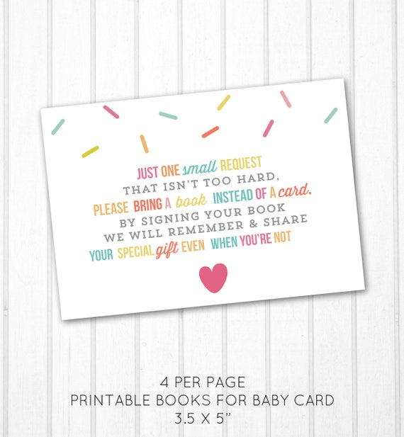 Bring a Book Instead of a Card Books for Baby Bring a Book Baby Shower ...