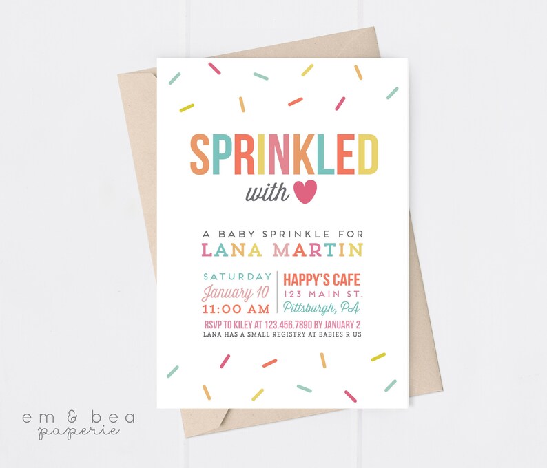 Baby Sprinkle Invitation Printable Baby Sprinkle Invite Ice image 1