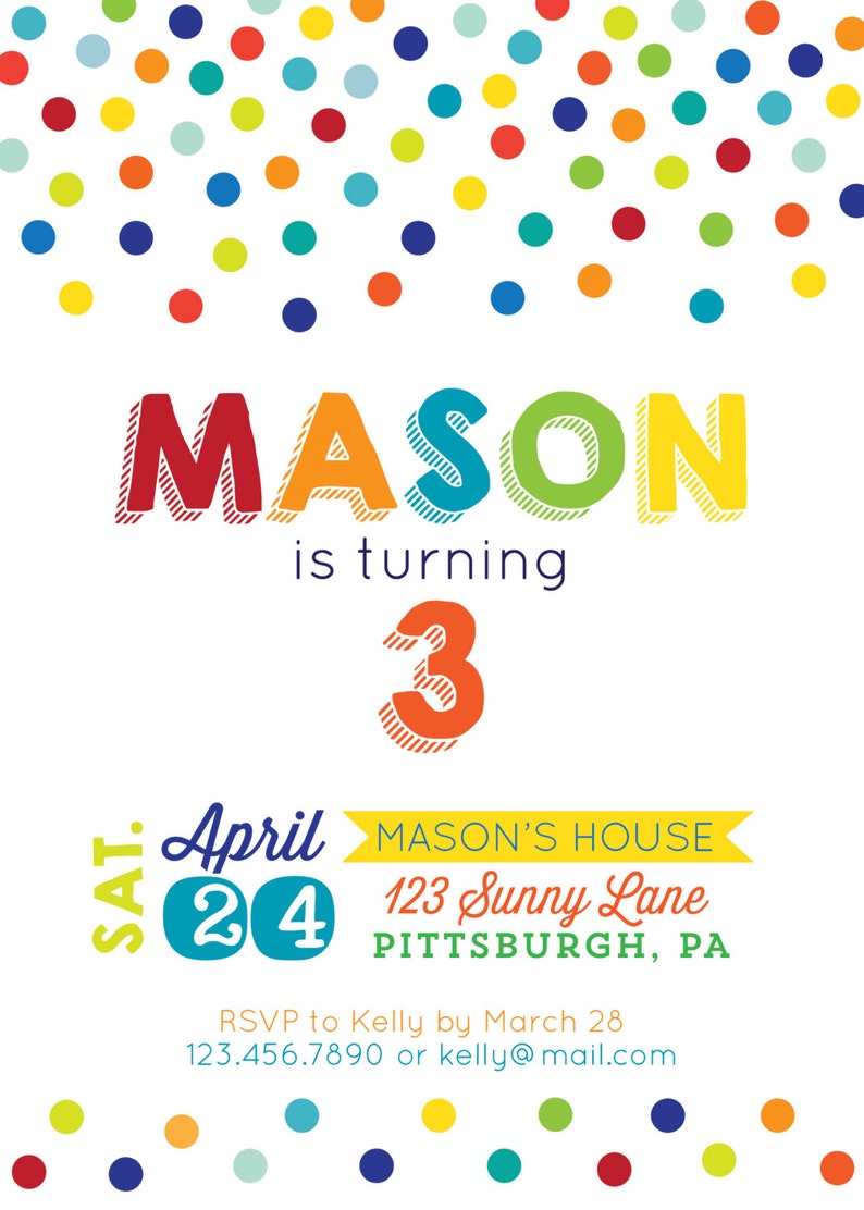 Ball Birthday Invitation Boy Girl Printable File Etsy