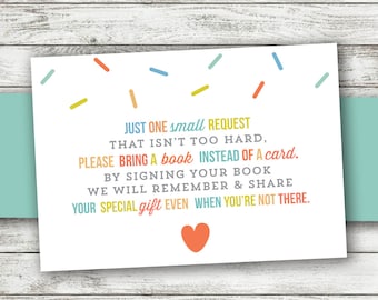 Bring a Book Baby Shower Insert – Printable Request (PDF)