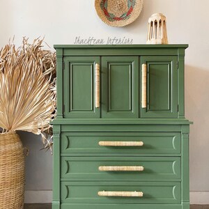 Emerald Green Painted Dresser: How to Paint with Milk Paint