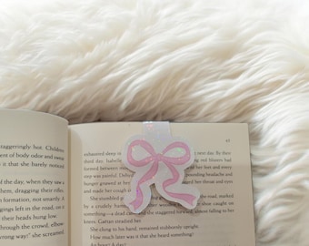 Coquette Pink Bow Magnetic Bookmark