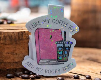 Iced coffee and spicy books Magnetic Bookmark
