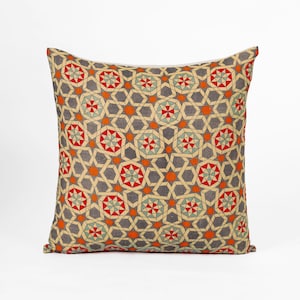 Zellij - Housse de coussin avec imprimé de motifs géométriques islamiques, tailles disponibles
