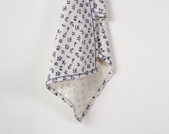 Indigo blue Printed Kitchen Towel, small floral pattern, 100% cotton, size 20"X28"