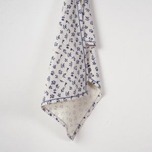 Indigo blue Printed Kitchen Towel, small floral pattern, 100% cotton, size 20&quot;X28&quot;