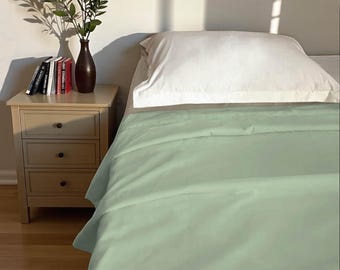 VERDE SALVIA - Dohar de tres capas de algodón suave de color liso, tallas disponibles