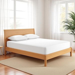 300TC fitted sheet set, premium white pure cotton