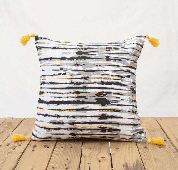 Pillow cover gray tie dye printed boho Pillow cover gray tie dye printed boho