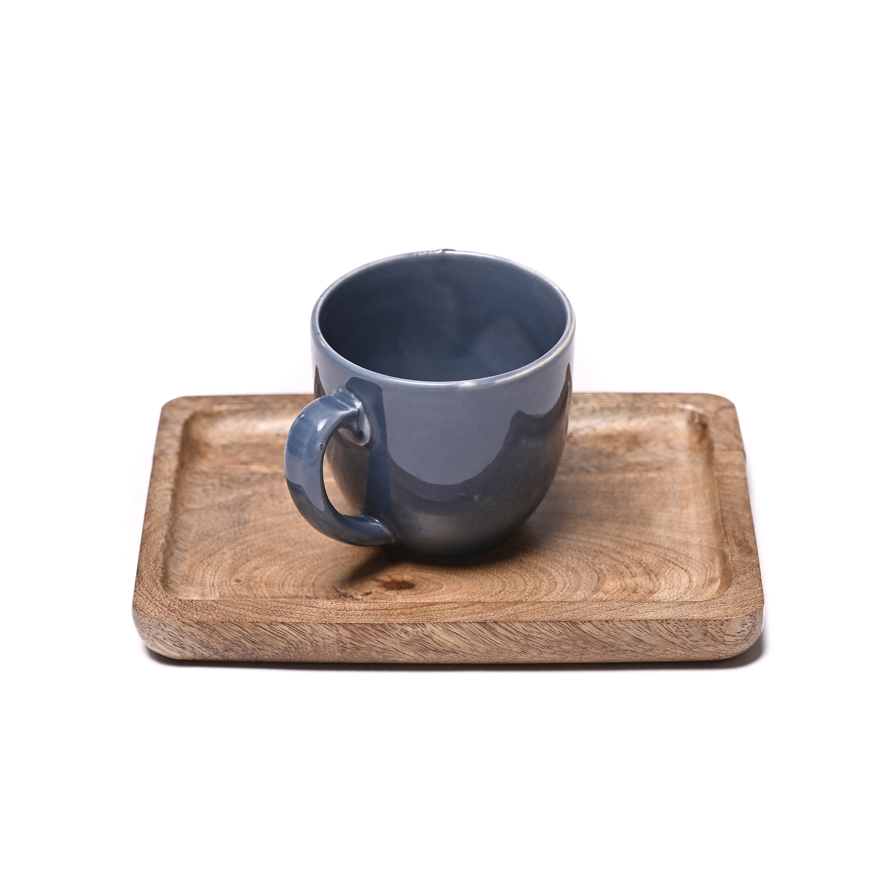 Wooden tray small round edged tray rustic mango wood Etsy