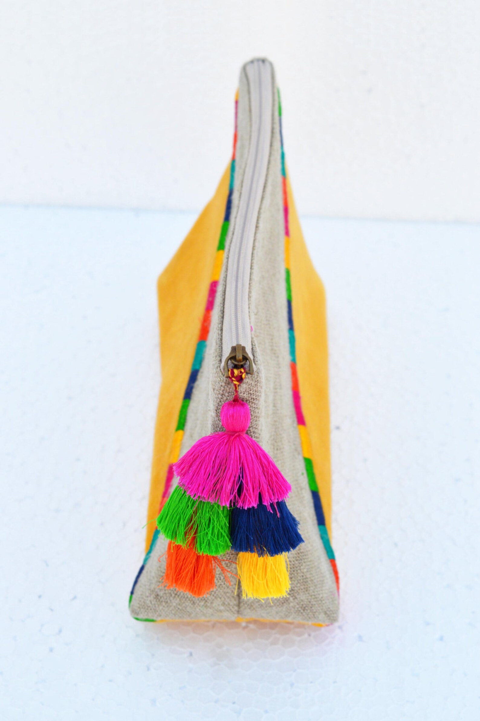 yellow pouch bag