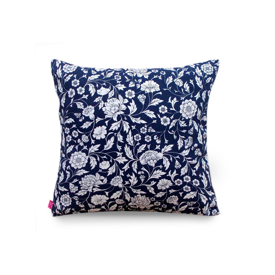 Indigo throw pillow cover Kalamkari print Indian ethinic Etsy