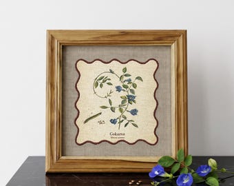 HERB wall art, Gokarna motif with wooden frame, 12X12 inches