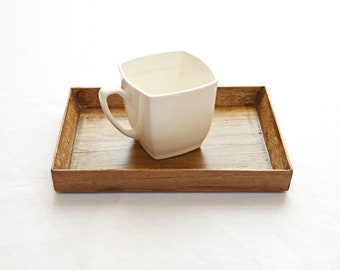 Mango Wood Small Tray, Rustic Farmhouse Decor (5X7 inches)