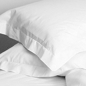 White Cotton Percale Pillowcase Set – 200 TC Flange Covers