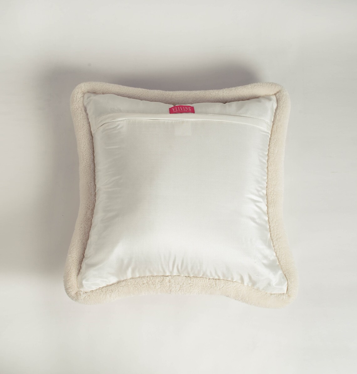 White Cushion Cover Quilted Faux Silk Pillow Nordic Style Etsy